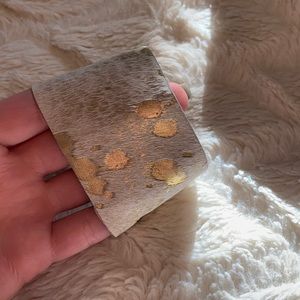 Faux Leather Cowhide Cuff